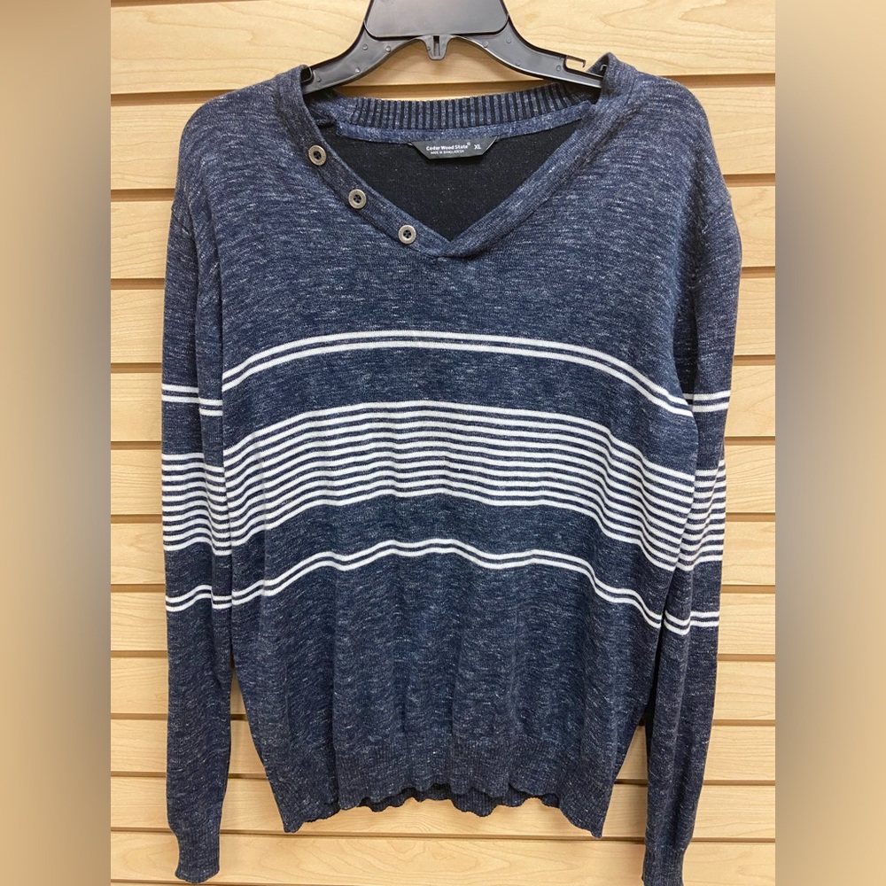 CEDAR WOOD STATE ELEGANT COTTON MEN SWEATER SIZE XL